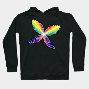 Rainbow Butterfly | Flying Wings Bar Charts Black Hoodie